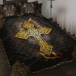 Lion Cross Mandala Style Quilt Bed Set Bedding Set