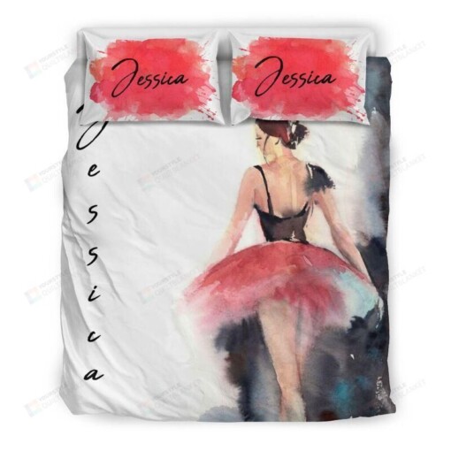 Ballet Personalized Custom Name Duvet Cover Bedding Set