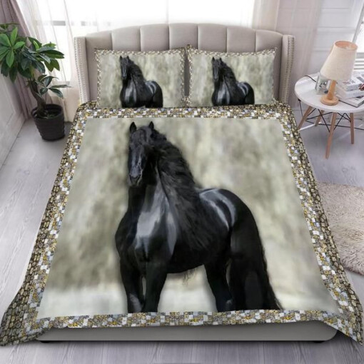 Black Horse Bedding Set Cotton Bed Sheets Spread Comforter Duvet Cover Bedding Sets