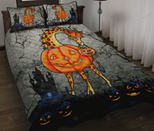 Giraffe Halloween Quilt Bed Sheets Spread Duvet Cover Bedding Sets