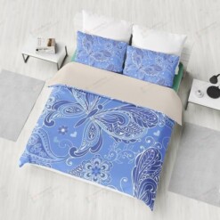 Purple Butterflies Butterfly Decor Bedding Set