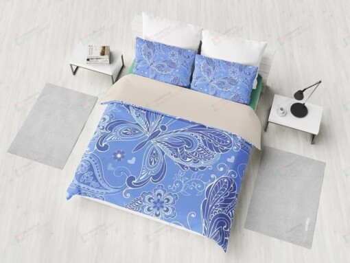 Purple Butterflies Butterfly Decor Bedding Set