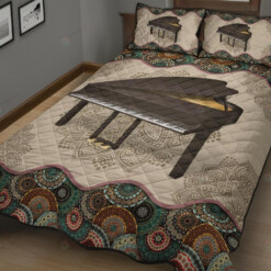 Piano Mandala Quilt Bedding Set Bed Sheets Spread Comforter Duvet Cover Bedding Sets