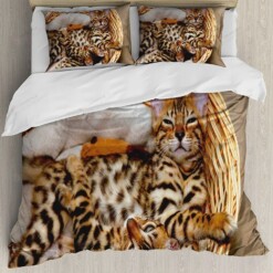 Bengal Cats Bed Sheets Spread Comforter Duvet Cover Bedding Sets