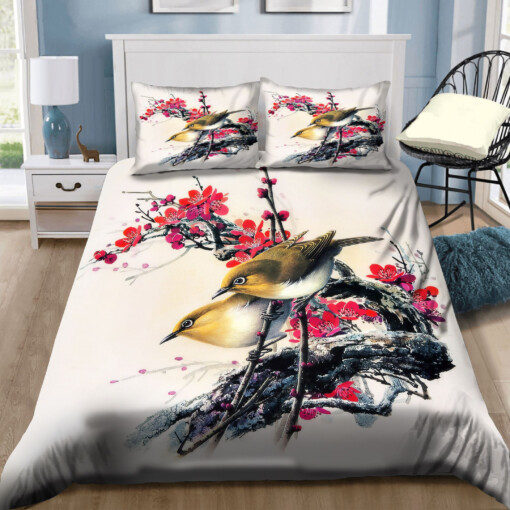 Bird Couple In Spring Bedding Set Bed Sheets Spread Comforter Duvet Cover Bedding Sets