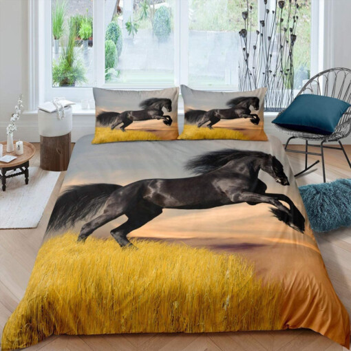 Black Horse Bedding Set Bed Sheet Spread Comforter Duvet Cover Bedding Sets