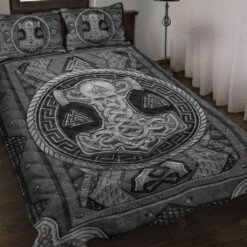 Viking Skull Quilt Bedding Set