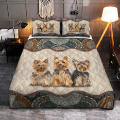 Yorkshire Terrier Mandala Quilt Bedding Set