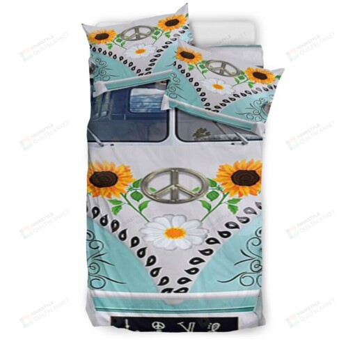 Hippie Car Bedding Set Cotton Bed Sheets Spread Comforter Duvet Cover Bedding Sets