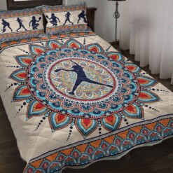 Softball Mandala Quilt Bedding Set