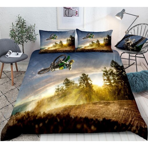 Sports Series Motorcycle  Bedding Set Bed Sheets Spread Comforter Duvet Cover Bedding Sets