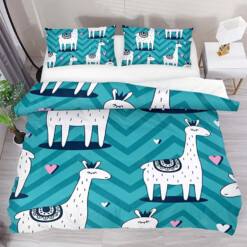 Llama Pattern Bedding Set Bed Sheets Spread Comforter Duvet Cover Bedding Sets