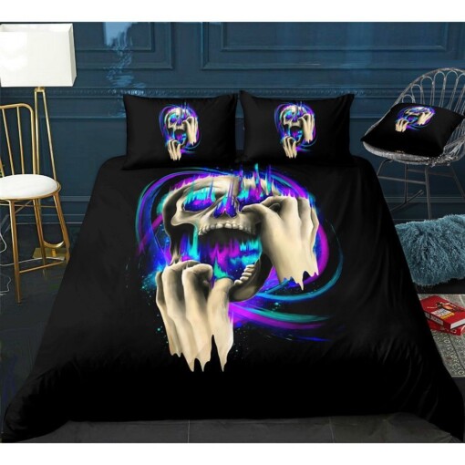 Skull Bedding Set Bed Sheets Spread Comforter Duvet Cover Bedding Sets