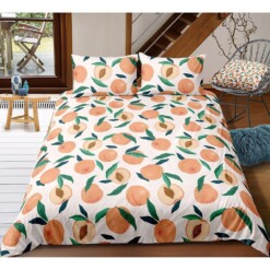 Peach Bedding Set Bed Sheets Spread Comforter Duvet Cover Bedding Sets