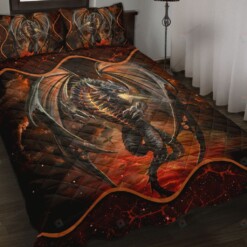 Dragon Lava Quilt Bedding Set