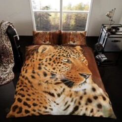 Leopard Cotton Bed Sheets Spread Comforter Duvet Cover Bedding Sets