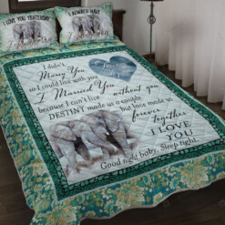 Elephant Forever Together Quilt Bedding Set