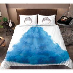 Crown And Blue Skirt Bedding Set Cotton Bed Sheets Spread Comforter Duvet Cover Bedding Sets