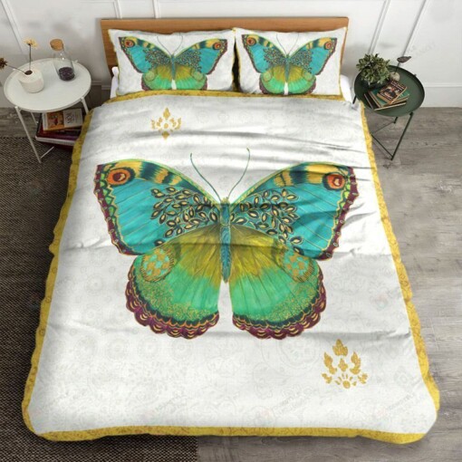 Butterfly Cotton Bed Sheets Spread Comforter Duvet Cover Bedding Sets