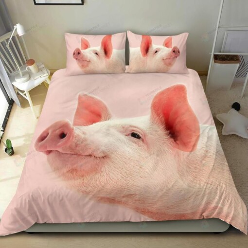 Zoom Pink Pig Face Bedding Set Bed Sheet Spread Comforter Duvet Cover Bedding Sets