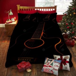 Black Guitar Bed Sheets Duvet Cover Bedding Set