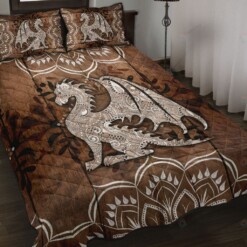 Mandala Dragon Quilt Bedding Set