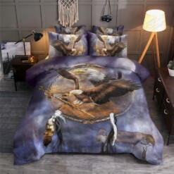 Eagle Dreamcatcher Native American Bed Sheets Duvet Cover Bedding Set