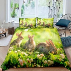 Rabbits Bed Sheet Duvet Cover Bedding Sets