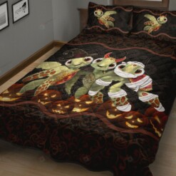 Turtle Halloween Quilt Bedding Set Bed Sheets Spread Comforter Duvet Cover Bedding Sets