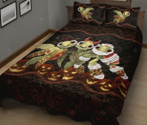 Turtle Halloween Quilt Bedding Set Bed Sheets Spread Comforter Duvet Cover Bedding Sets