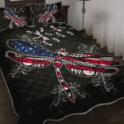 Dragonfly American Quilt Bedding Set