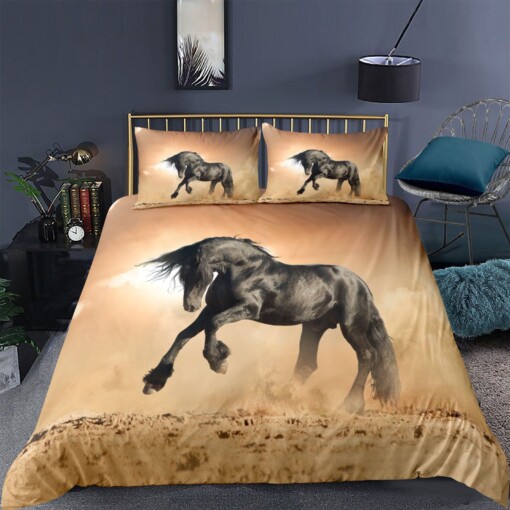 Black Horse Bedding Set Bed Sheets Spread Comforter Duvet Cover Bedding Sets