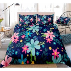 Floral Bedding Set Cotton Bed Sheets Spread Comforter Duvet Cover Bedding Sets