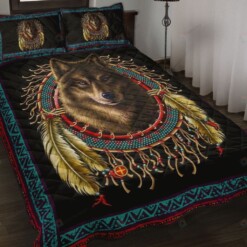 Wolf Native Quilt Bedding Set