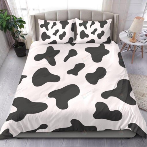 Dairy Cow Print Pattern Bedding Set Bed Sheets Spread Comforter Duvet Cover Bedding Sets