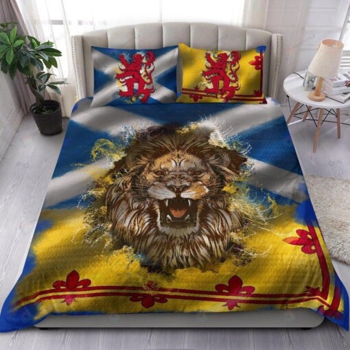 Scotland Lion Bedding Custom Name Duvet Cover Bedding Set