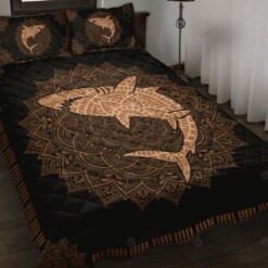 Mandala Brown Shark Quilt Bedding Set