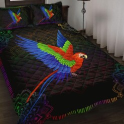 Parrot Mandala Pattern Quilt Bedding Set Bed Sheets Spread Comforter Duvet Cover Bedding Sets