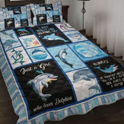 Dolphins Always Quilt Bedding Set