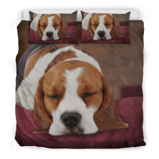 Beagle Sleeping Bedding Set Cotton Bed Sheets Spread Comforter Duvet Cover Bedding Sets