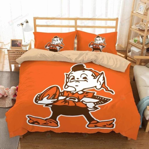 3d Cleveland Browns Duvet Cover Bedding Set