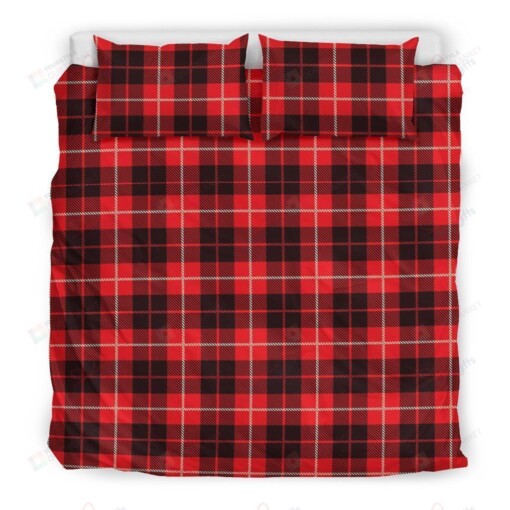 Tartan Scottish Royal Stewart Red Plaids Bedding Set