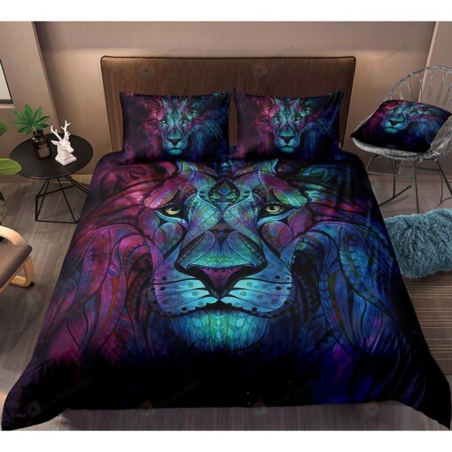 Lion Pattern Bedding Set Bed Sheets Spread Comforter Duvet Cover Bedding Sets