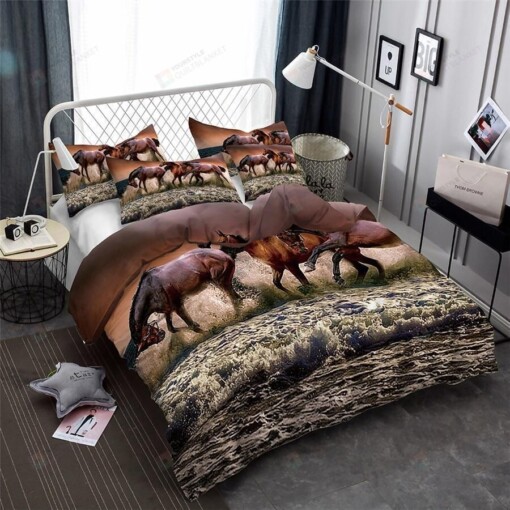 Horses Cotton Bed Sheets Spread Comforter Duvet Cover Bedding Sets