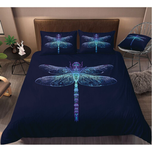 Beautiful Dragonfly Pattern Bedding Set Bed Sheets Spread Comforter Duvet Cover Bedding Sets