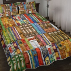 Books Color Quilt Bedding Set