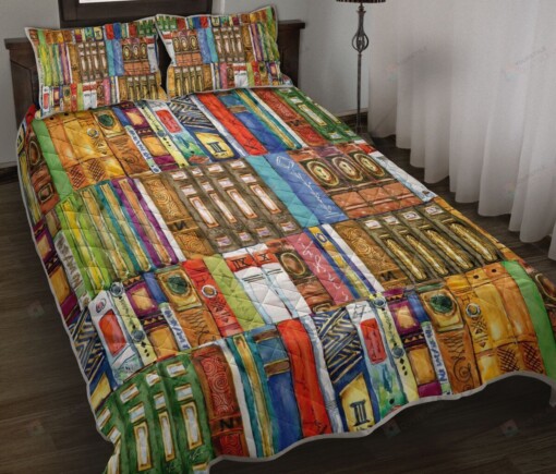 Books Color Quilt Bedding Set