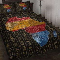 Africa Hieroglyphs Quilt Bedding Set