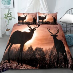 Deer In The Forest Bed Sheets Duvet Cover Bedding Sets
