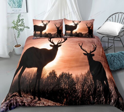 Deer In The Forest Bed Sheets Duvet Cover Bedding Sets